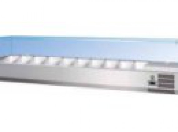 Vetrina refrigerata per banco pizza Forcar 180x33 mod. G-RI18033V
